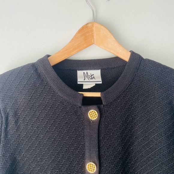 Mita Vintage Black Cardigan RARE - Picture 3 of 8